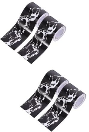 Uonlytech 4rollen Flexibles Molding Trim Selbstklebende Fußleiste Mit Marmor-muster Für Einfache Montage Jedem Lang Für Wohnzimmer Flur Und Schlafzimmer