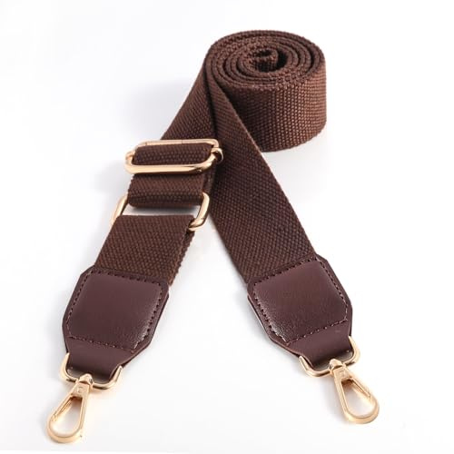 Gyxcelc Taschengurte zum Wechseln Verstellbarer Schultergurt Breit 3,8cm, Längenverstellbarer 80-140cm Schulterriemen für Schultertasche Tragetaschen und Handtaschen,DIY Zubehör für Tasche,Braun