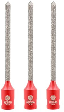 FOCSTOL Mèche à Mortier Diamantée - 3 pièces 8mm x 121mm Fraise Diamantée avec Pointe en Carbure pour L'enlèvement du Mortier et Jointoiement Maçonnerie Pierre et Brique