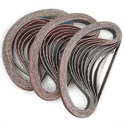 Entgoinggo Sanding Belts13 X 457 mm, 10 pcs 40,60,80,120,180,240 Mix Grit Sanding Belts, for Black & Decker Power Files