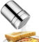 Spargitore in polvere in acciaio inox, 6,5 × 8 cm, per cappuccino, caffè e cacao, con coperchio a maglia fine, per cottura