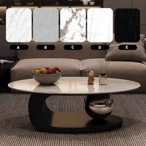 Lyxigt soffbord i marmor med guldmetallfäste och bänkskiva i sten - elegant stil, unik design, lätt att rengöra