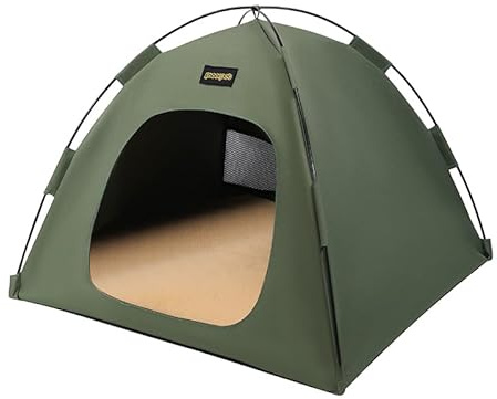 SOLAPOLLO Tende Nido per Animali Domestici, Tenda per Gatti e Cani, Universale Quattro Stagioni, Staccabile, Pieghevole, Portatile, Parasole da Viaggio Outdoor (Verde, M)
