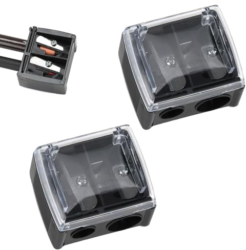 HARY 2 Stück Make Up Doppel Spitzer Pencil Sharpener Eyeliner Bleistift Kosmetik Bleistift Anspitzer Spitzer für Kajalstifte Lipliner Augenbrauenstift Bleistift