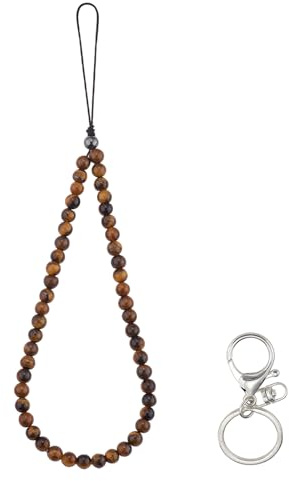 LEGENTLISUR Bracelet de téléphone portable avec perles en pierre naturelle - Pour téléphone portable - Accessoire de suspension pour téléphone portable