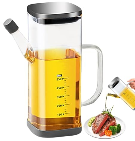 Dispenser di olio da cucina | Contenitore trasparente per olio da cucina, svuotatore preciso riutilizzabile antigoccia per cucina casa ristorante insalata