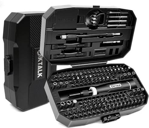152-in-1 Precision Screwdriver Set with 140 CRV Steel Bits,Magnetic Storage Case&12 Accessories–All-in-One Electronics Repair Kit for iPhone,MacBook,Laptop,Game Console,Phone,Tablet,Drone&Small Gadget