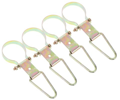 WOONEKY 4pcs Fire Extinguisher Wall Bracket Hooks Triangular Hanger with Strong Load Capacity for Powder and Water Extinguishers Space-saving Mounting for Home Office Safety