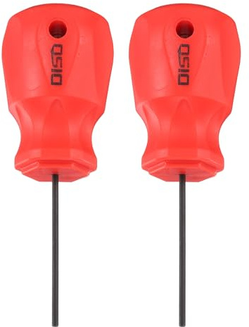 sourcing map Lot de 2 petits tournevis hexagonaux de 2 mm et 105 mm de long en acier S2 à tête magnétique métrique, mini tournevis hexagonal à tête plate avec poignée antidérapante pour espaces