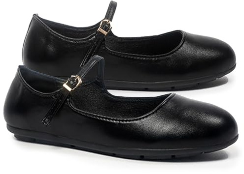A2Z Ladies Megan Slip On Ballerina Flats Strap Buckle PU Shoes UK 4-8 | Elegant daily footwear for office school party wear and smart occasions