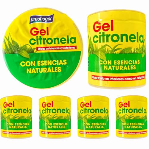Repelentes Antimosquitos Natural de Citronela en Gel para Jardín Hogar Patio Porche Interior Exterior Casa sin Tóxicos sin Químicos sin Electricidad x4 - Ahuyentador Moscas Mosquitos Avispas