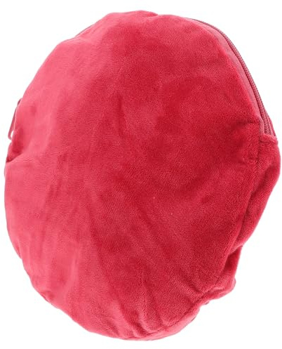 HOMSFOU Funda Térmica Grande para Bolsa de Agua Caliente de Franela Roja, Cubierta Aislante de Punto para Terapia de Calor, Accesorio Protector Reutilizable para Invierno y Uso Doméstico