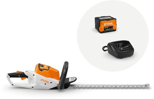 STIHL HSA 50 Set Tagliasiepi a Batteria con Batteria AK 10 e Caricatore AL 101 – Lama da 50 cm, Sistema AK 36V, Leggero e Silenzioso per Siepi e Arbusti