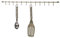 KitchenCraft Portautensili da cucina in acciaio inox con 12 ganci, 52 cm (20,5), confezione regalo, argento