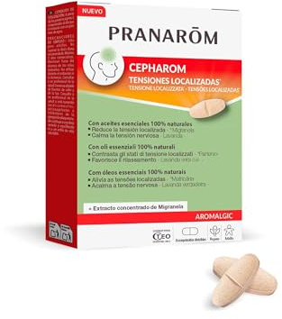 PRANAROM Aromalgic Cepharom 8 Comprimidos – Dolor de Cabeza Natural | Con aceites esenciales y plantas. Ayuda a aliviar los dolores de cabeza de forma natural.