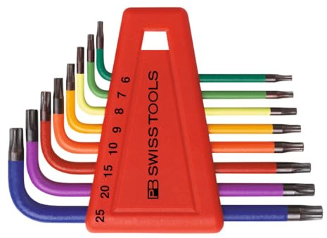 PB Swiss Tools Winkelschraubendreher-Satz, für Torx, pulverbeschichtet, 8-teilig