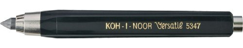 R-K4207 - Penna a pressione Miniera Versatil, 5347, in metallo, nero, con mina da 5,6 mm, versione molto robusta