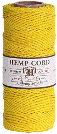 Hemptique HS20CO - Yel - Cordel para jardinería, Color Amarillo