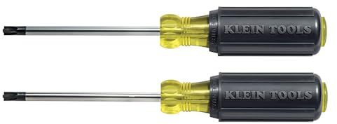 Klein Tools 32378 Combination Tip Screwdriver Set, Made in USA, with #1 and #2 Combination Tips and Cushion-Grip Handles, 2-Piece