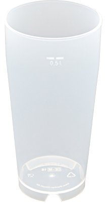 Gebr. Kohlmeier GmbH 760 Stück 0,5L Mehrwegbecher Willybecher PP transparent [Made in Germany]