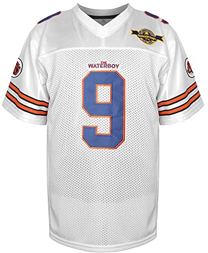 Phoneutrix - Maglia Football Americano Bobby Boucher #9 del Film Waterboy con Adam Sandler, Bianco, M
