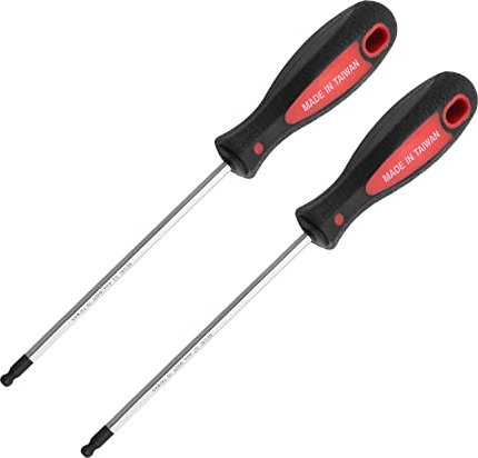 Utoolmart Cacciavite a sfera a brugola da 4 mm di diametro, lunghezza di lavoro 100 mm, cacciavite S2 micro a testa sferica esagonale per lavori di regolazione fine, 2 pezzi