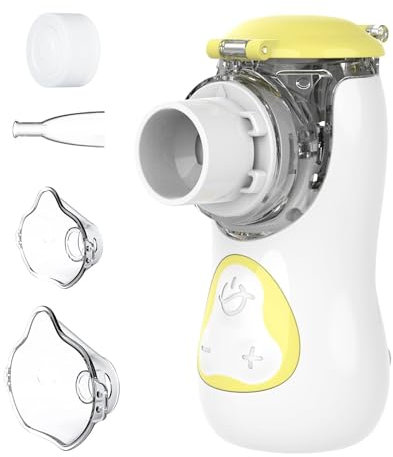 FEELLIFE Inhalationsgerät Kinder, Inhalationsgerät Inhaliergeräte für Erwachsene, Inhalator Vernebler Inhaliergerät, Nebulizer Inhalator Baby Air Kids Inhaliergerät Mini Aerosol Inhalator Leiser