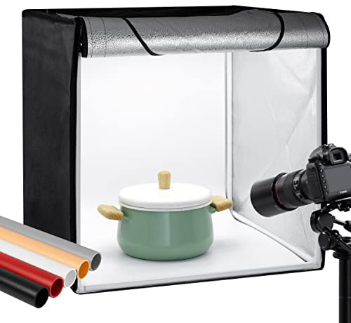 Finnhomy 20 x 20 Photo Box Professional Portable Photo Studio Photo Light Studio Photo Tent Light Box Table Top Photography Shooting Tent Box Lighting Kit