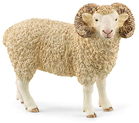 Schleich Farm World | Widder 13937 | Spielfigur ab 3 Jahren | 5 x 9 x 7 cm | schleich Bauernhof Spielfigur | detailgetreue Tierfigur | Geschenk für Jungen und Mädchen