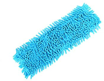 Têtes de rechange en microfibre pour balai à poussière - Double face - Pour école, restaurant, cuisine - Bleu