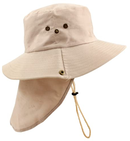 Chapeau de Soleil avec Protection du Cou pour Homme et Femme, Casquette de pêche, Respirant et Pliable, Bonnet avec Cache-Oreilles de Camping et de Marche, Unisexe, Taille Unique