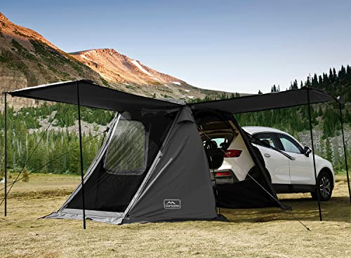 KAMPKEEPER Biltält för SUV, baklucka, markistält för camping, fordon camping tält för utomhusresor (svart)