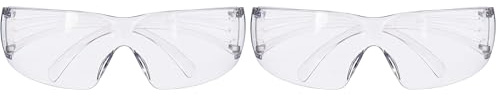 3M SecureFit 201 - Lunettes de sécurité incolores sans monture - Protection UV, anti-buée et anti-rayures - 1 pièce (Lot de 2)