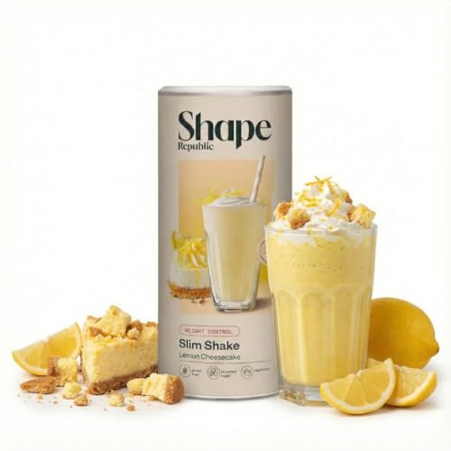 SHAPE REPUBLIC Lemon Cheesecake - Abnehm Shake - Proteinreich - Enthält 24 Vitamine & Mineralstoffe