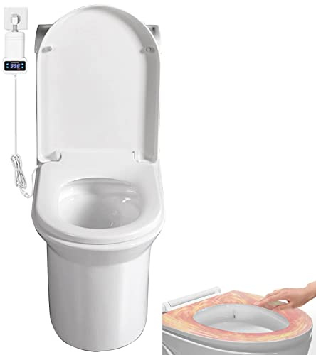 MaxTiL Toilet Seat, Electric Digital Intelligent D-Shaped Toilet Seat Heated Seat with Soft Close Quick Release, Temperature Controllable, Top Fix 360 Adjustable Hinges, White Loo Seat