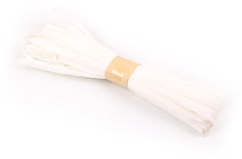 Wambere 20m Raffiabast,Naturbast Bast Raffia Bastband Natur Raffiabast Natur Florbast Raffiabast zum Basteln Für Geschenkbox Festival Geschenk Dekoration Verpackung,Weiß
