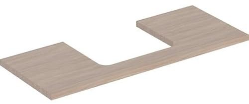 Geberit ONE Waschtischplatte, Ausschnitt mittig, für Aufsatzwaschtisch, 120x3x47cm, 505.285.00.; Farbe: Eiche/Melamin Holzstruktur