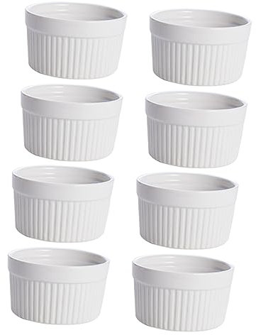 MAGICLULU 8pièces Moule à Gâteau Antiadhésif Céramique Réutilisable Pour Cuisson De Pains Et Gâteaux Faits Maison