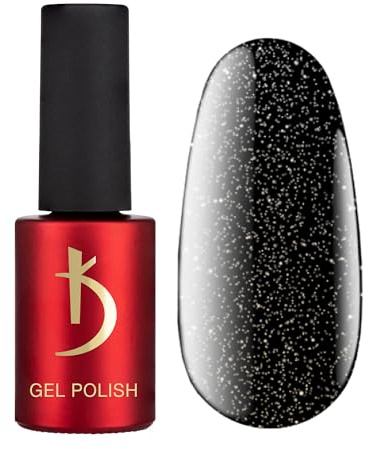 K Professional UV Nagellack Black Shimmer - Gel Nail Polish UV/LED -7ml- Langlebig, Farbe, GelNägel, Manicure, Gel, Nägel