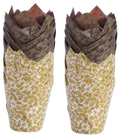 ABOOFAN 100St Backpapier für Muffins Bierbeständige Muffinformen Kreative Backpapier Cupcakes Muffinförmchen für Kuchen Hochzeit Pappbecher Papierfach Geschenkpapier