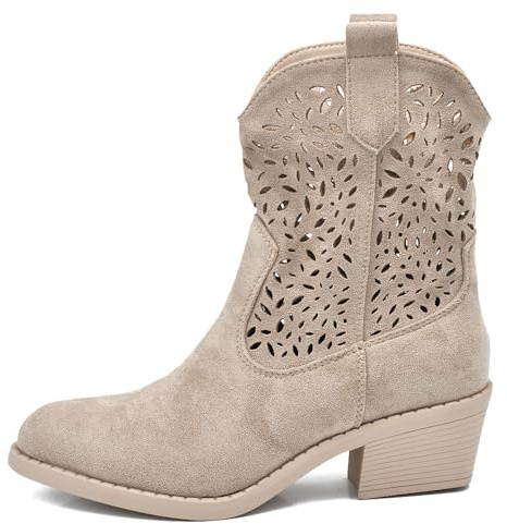 IF Fashion Scarpe da Donna Stivali Stivaletti Camperos Traforati G678 beige N.40
