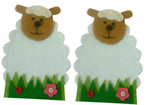 Cabilock 8St Osterdekoration für Freunde für Freunde Mini-Snack-Clips ostertischdecken tischdecken ostern geschirr abdeckung Geschirrabdeckung aus Stoff Besteck Produkt