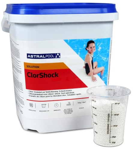 Astral Pool Rapid Chlor Plus 5kg - Schnelllösliches Chlor - Granulat für Schockbehandlung und Schnelldesinfektion