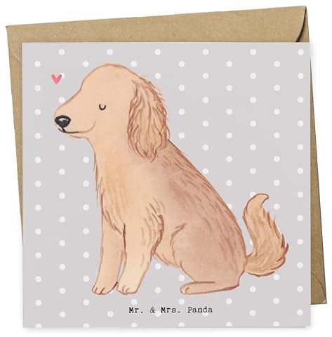Mr. & Mrs. Panda Einladungskarte Cocker Spaniel Lebensretter - Geschenk, Grußkarte, doppelkarte, faltkarte, Englische Cockerspaniel, Glückwunschkarte, Klappkarte