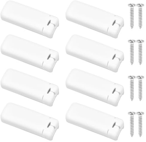 8 Stück Plissee Spannschuhe ,Plissee Halterung, Klemmträger Plissee Universal Plissee Zum Bohren Spannschuhe Für Plissees Stick & Fix Klebeplatten, Kunststoff Plissee Ersatzteile