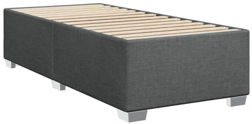 vidaXL Bettgestell ohne Matratze Dunkelgrau 80x200 cm Stoff