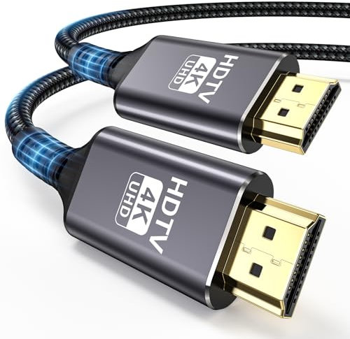 Gulemfy 4K HDMI Kabel 5Meter, HDMI 2.0 Kabel 4K@60Hz 18Gbps mit Ethernet/Audio Ruckkanal, Support 4K 3D HDR UHD 2160p 1080p Kompatibel mit Monitor, TV, Blu-ray, PS5/4/3, Xbox, Laptop
