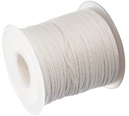 PHENOFICE 1rolle Roll Kerzendocht Baumwolle Rauchfreier Docht Baumwolle Für DIY Kerzenherstellung Extra Weiß Für Verschiedene Längen Robust Und Langlebig