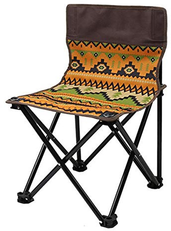 HZHXIFUFA Klappbarer Campingstuhl für Erwachsene, tragbar, Klappstühle für draußen, Campingstühle, Strandstuhl, Hocker, mit Tragetasche, für Camping, Wandern, Strand, Angeln, Garten, Orange M