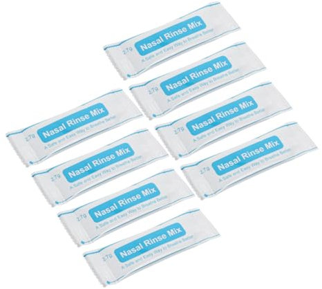 FRCOLOR Nasal Salt Packets Wash Nasal Salt 2.7g×40 Sachets X2 Boxes Physiological Saline Iodine-Free Fine Grind Fast Dissolving for Daily Nose Cleansing and Care in Adults